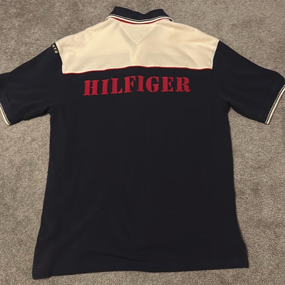 Red, white, and blue Tommy Hilfiger polo
